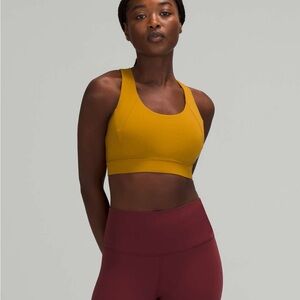 Lululemon Free to Be Elevated Bra Light Support Women's Mustard Sports Bra 10